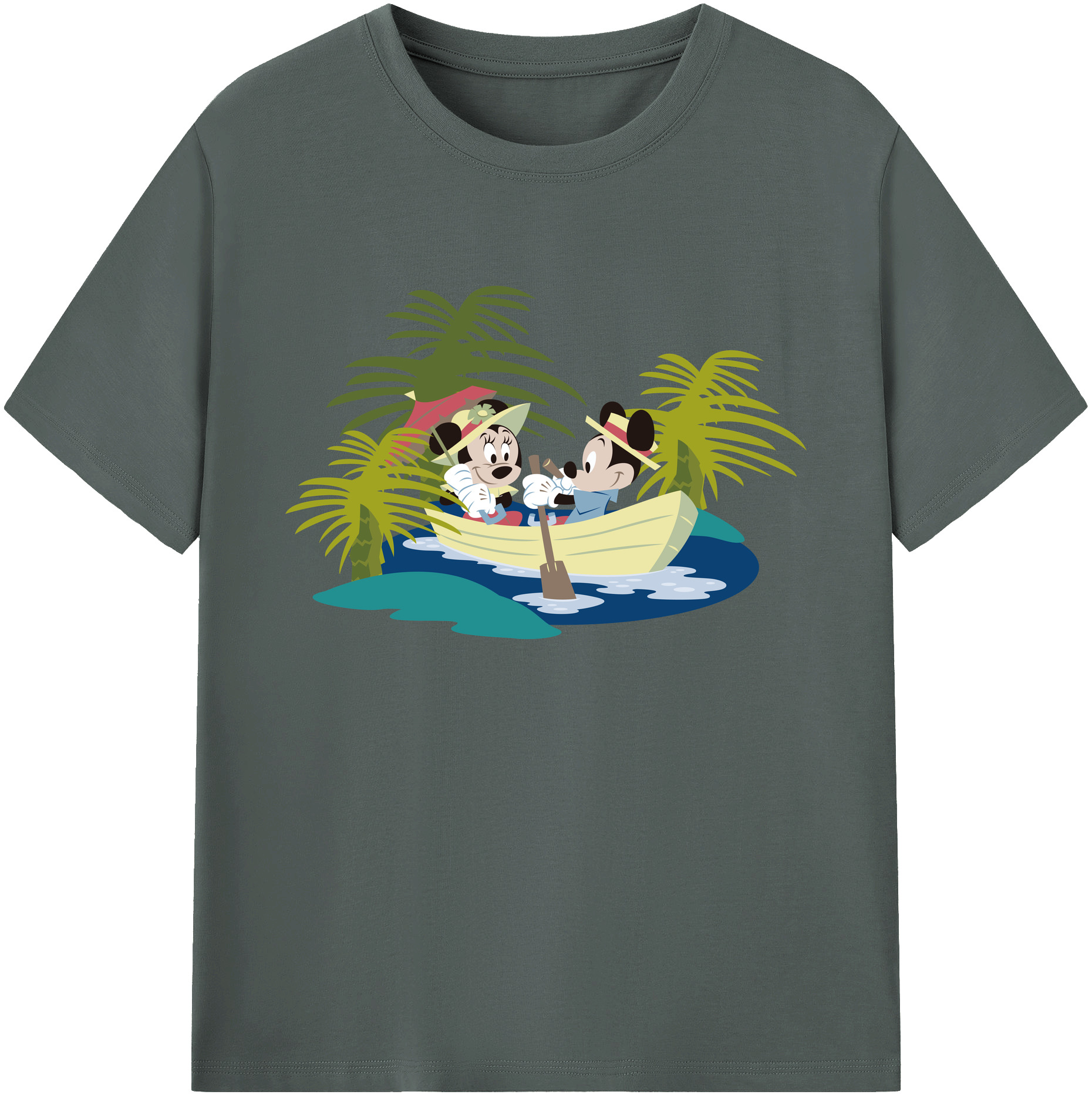 ミッキーマウス Mickey Mouse 綿100％ メンズ半袖Tシャツ｜肌触りやわらか＆通気性